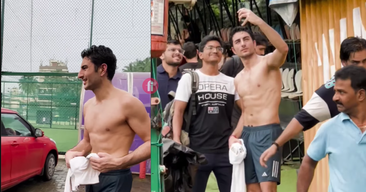 Ibrahim Ali Khan gets shirtless after a football match to show off his washboard abs